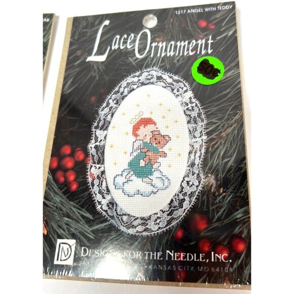 3 Designs For The Needle Lace Ornament Cross Stitch Kits - Picture 3 of 7